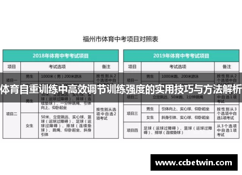 体育自重训练中高效调节训练强度的实用技巧与方法解析